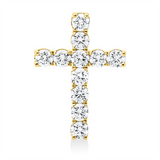 Anhänger 18 kt GG, 11 Brill. 1,00 ct, TW-si