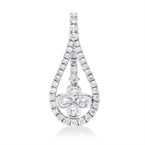 Anhänger 18 kt WG, 43 Brill. 0,62 ct, TW-si