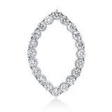 Anhänger 18 kt WG, Blattt, 20 Brill. 1,34 ct, I-si