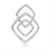 Anhänger 18 kt WG, 78 Brill. 0,71 ct, TW-si