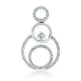 ABVERKAUF Anhänger 18 kt WG, 77 Brill. 0,49 ct, TW-si, 1 Brill. 0,16 ct, TW-si