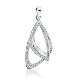ABVERKAUF Anhänger 18 kt WG, mit Öse, 85 Brill. 0,35 ct, TW-si