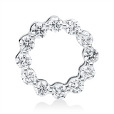 Anhänger 18 kt WG, 12 Brill. 0,50 ct, TW-si