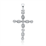 Anhänger 18 kt WG, mit Öse, 11 Brill. 0,16 ct, TW-si