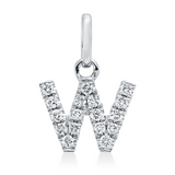 Anhänger 18 kt WG, mit Öse, 17 Brill. 0,07 ct, W-si