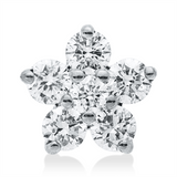 Anhänger 18 kt WG, 6 Brill. 0,10 ct, W-si