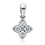 Anhänger 18 kt WG, mit Öse, 5 Brill. 0,27 ct, W-si