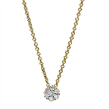 Collier 18 kt GG, 7 Brill. 0,17 ct, TW-si