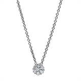 Collier 18 kt WG, 1 Brill. 0,04 ct, TW-si, 6 Brill. 0,12 ct, TW-si