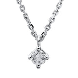 Collier 14 kt WG, 1 Brill. 0,10 ct, TW-si