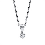 Collier 14 kt WG, 1 Brill. 0,16 ct, TW-si