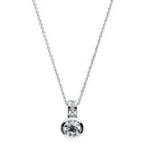 Collier 14 kt WG, ZÖ 40 cm, Anker, Karabiner, 3 Brill. 0,02 ct, TW-si, 1 Brill. 0,50 ct, TW-si