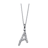 Collier 18 kt WG, mit Öse, 16 Brill. 0,07 ct, TW-si