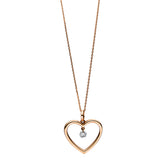Collier 18 kt RG, 1 Brill. 0,09 ct, TW-pi