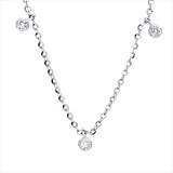 Collier 14 kt WG, 9 Brill. 0,27 ct, TW-si