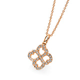 Collier 18 kt RG, 33 Brill. 0,14 ct, TW-vsi