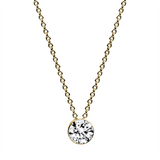 Collier 14 kt GG, GIA6531274020, 1 Brill. 0,40 ct, TW-si