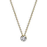 Collier 14 kt GG, 1 Brill. 0,20 ct, TW-si