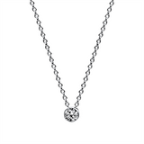 Collier 18 kt WG, 1 Brill. 0,10 ct, TW-si