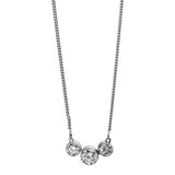 Collier 18 kt WG, 3 Brill. 0,50 ct, TW-si
