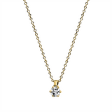 Collier 18 kt GG, 1 Brill. 0,05 ct, TW-si