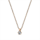 Collier 14 kt RG, 1 Brill. 0,05 ct, TW-si