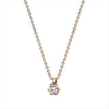 Collier 14 kt RG, 1 Brill. 0,10 ct, TW-si