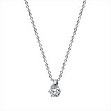 Collier 14 kt WG, 1 Brill. 0,10 ct, TW-si