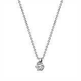 Collier 18 kt WG, 1 Brill. 0,10 ct, TW-si