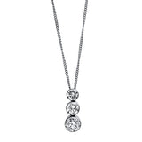 Collier 18 kt WG, 3 Brill. 1,05 ct, TW-si
