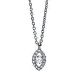 Collier 18 kt WG, mit Öse, 15 Brill. 0,08 ct, TW-si