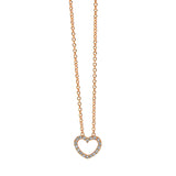 Collier 18 kt RG, 18 Brill. 0,04 ct, TW-si