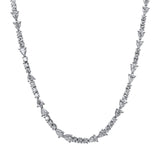 Collier 18 kt WG, 70 Tropfen 14,82 ct, TW-si, 108 Brill. 7,53 ct, TW-si, 1 Dia. 0,02 ct, divers