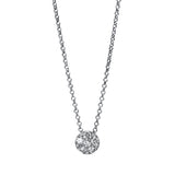 Collier 18 kt WG, mit ZÖ 38 cm + 41 cm, 15 Brill. 0,23 ct, TW-si