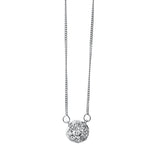 Collier 18 kt WG, 1 Brill. 0,12 ct, TW-si, 8 Brill. 0,13 ct, TW-si