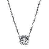Collier 14 kt WG, 1 Brill. 0,05 ct, TW-si, 25 Brill. 0,14 ct, TW-si