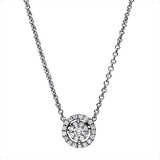 Collier 950 Pt Platin, 26 Brill. 0,19 ct, TW-si