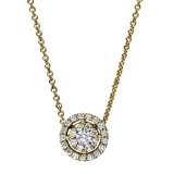 Collier 14 kt GG, 8 Brill. 0,13 ct, TW-si, 1 Brill. 0,11 ct, TW-si, 17 Brill. 0,18 ct, TW-si