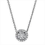 Collier 14 kt WG, 1 Brill. 0,11 ct, TW-si, 25 Brill. 0,30 ct, TW-si