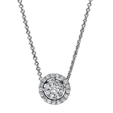 Collier 18 kt WG, Ankerkette, 1 Brill. 0,12 ct, TW-si, 25 Brill. 0,29 ct, TW-si