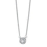 Collier 18 kt WG, 1 Brill. 0,25 ct, TW-si, 8 Brill. 0,26 ct, TW-si