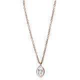 Collier 14 kt RG, 1 Brill. 0,08 ct, TW-si