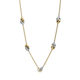 Collier 18 kt GG+WG, 55 Brill. 0,23 ct, W-si