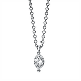 Collier 18 kt WG, 1 Nav. 0,15 ct, TW-si
