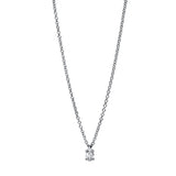 Collier 18 kt WG, 1 Oval 0,12 ct, TW-si