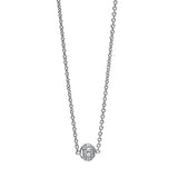 Collier 18 kt WG, 30 Brill. 0,12 ct, TW-si