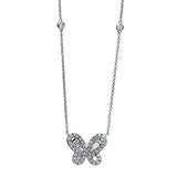 Collier 18 kt WG, mit ZÖ 38.1 cm + 40.6 cm, 16 Bag. 0,27 ct, TW-si, 44 Brill. 0,46 ct, TW-si