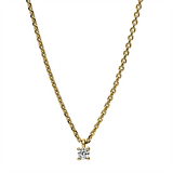 Collier 14 kt GG, 1 Brill. 0,05 ct, TW-si
