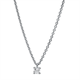 Collier 18 kt WG, 1 Brill. 0,10 ct, TW-si