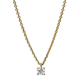 Collier 18 kt GG, 1 Brill. 0,15 ct, TW-si